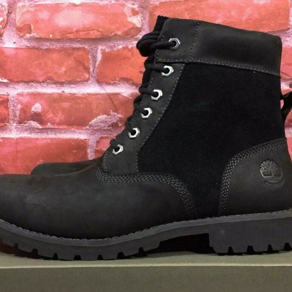 TIMBERLAND MEN'S LARCHMONT 6-IN BOOTS BLACK SUEDE - Picture 7 of 7